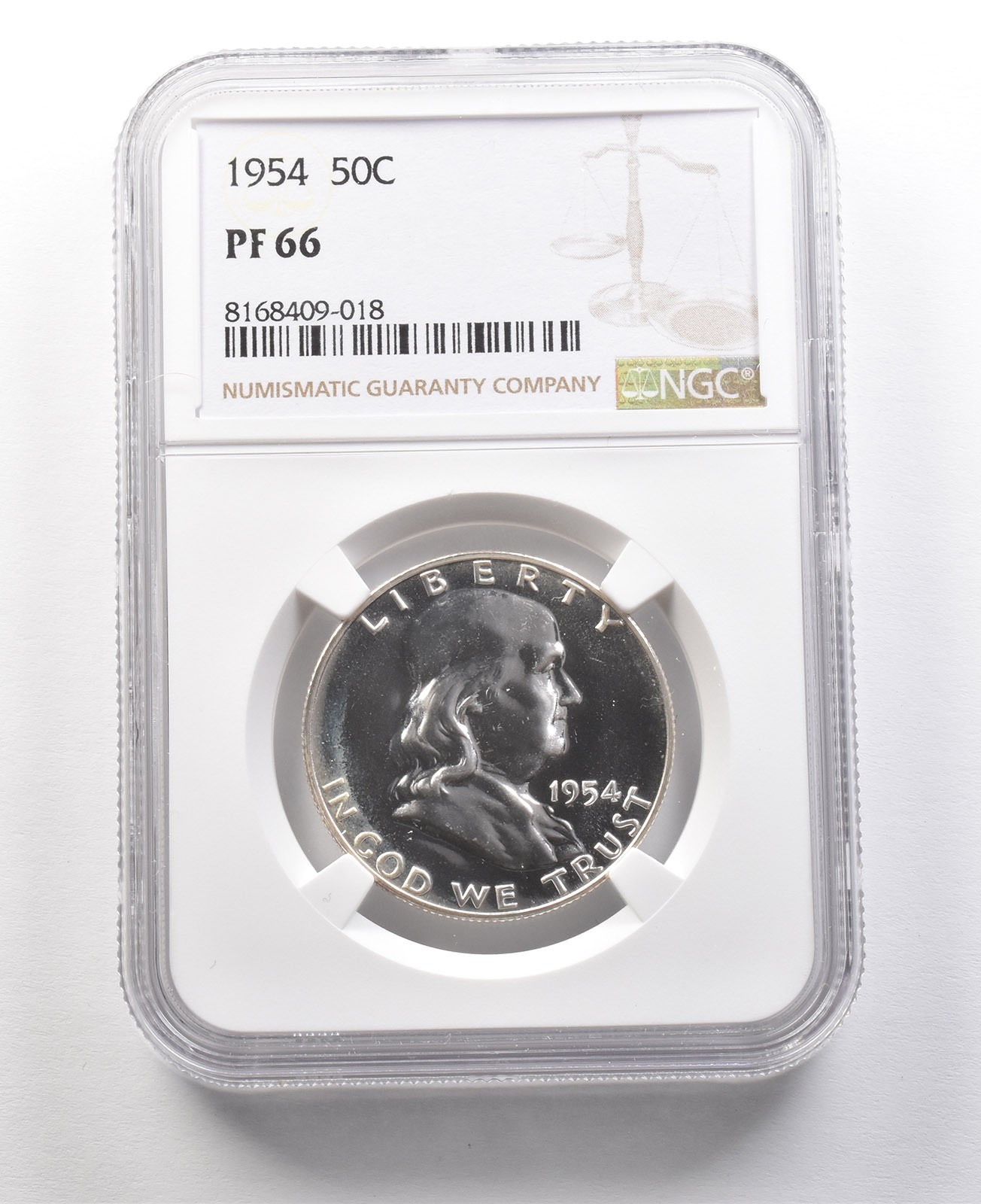 1954 Franklin Half Dollar PF66 NGC Great Contrast *8928