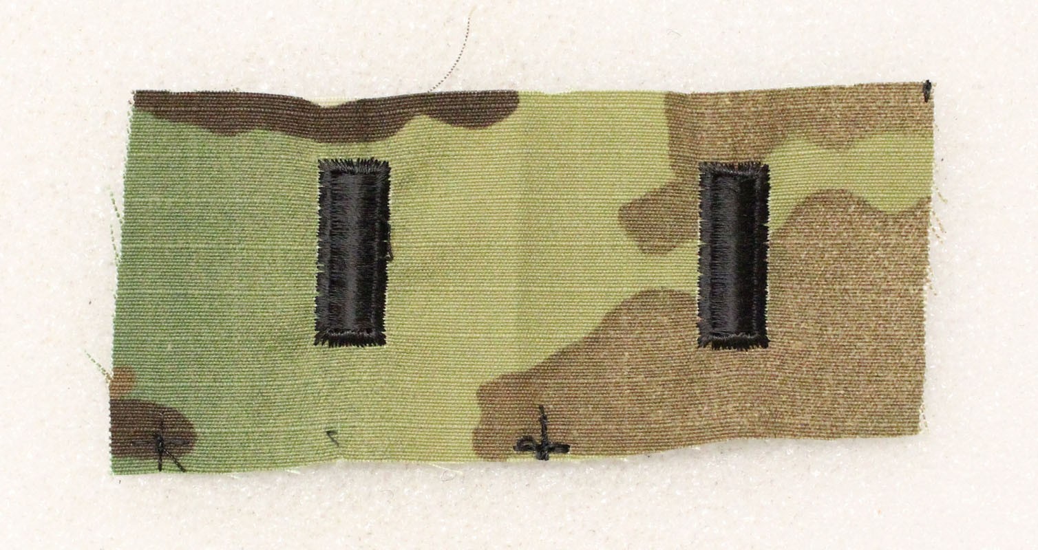 Cloth Military Rank 051: Army 1st Lieutenant, pair - on OCP cloth