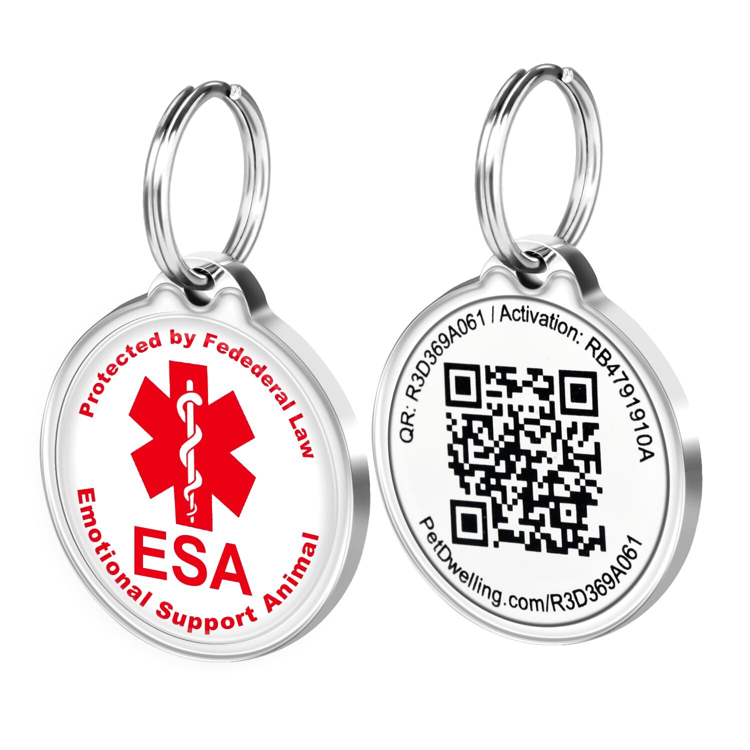 ESA QR Code ID Tags - Dog Tags- Cat Tags Instant Online ESA Profile Access an...