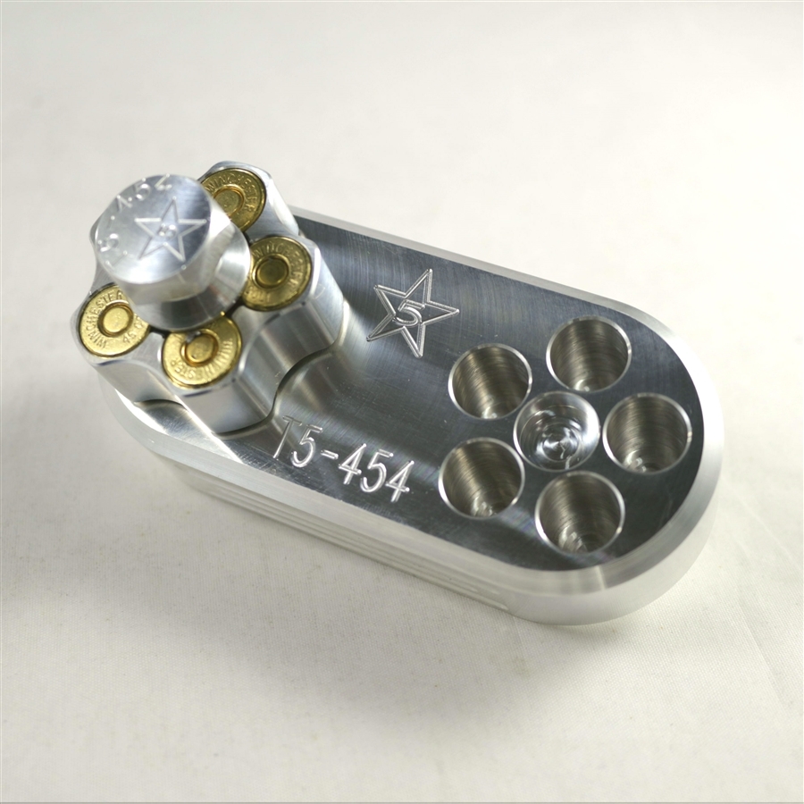 (1)T5-454 Speedloader [5-shot .454] + Bedside Block for Raging Bull, SHIPS FREE