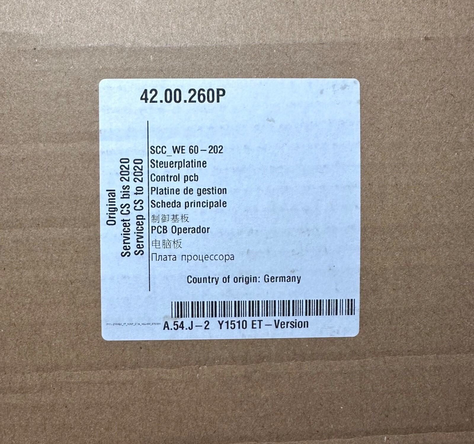 Rational 42.00.260P Genuine OEM CONTROL PCB