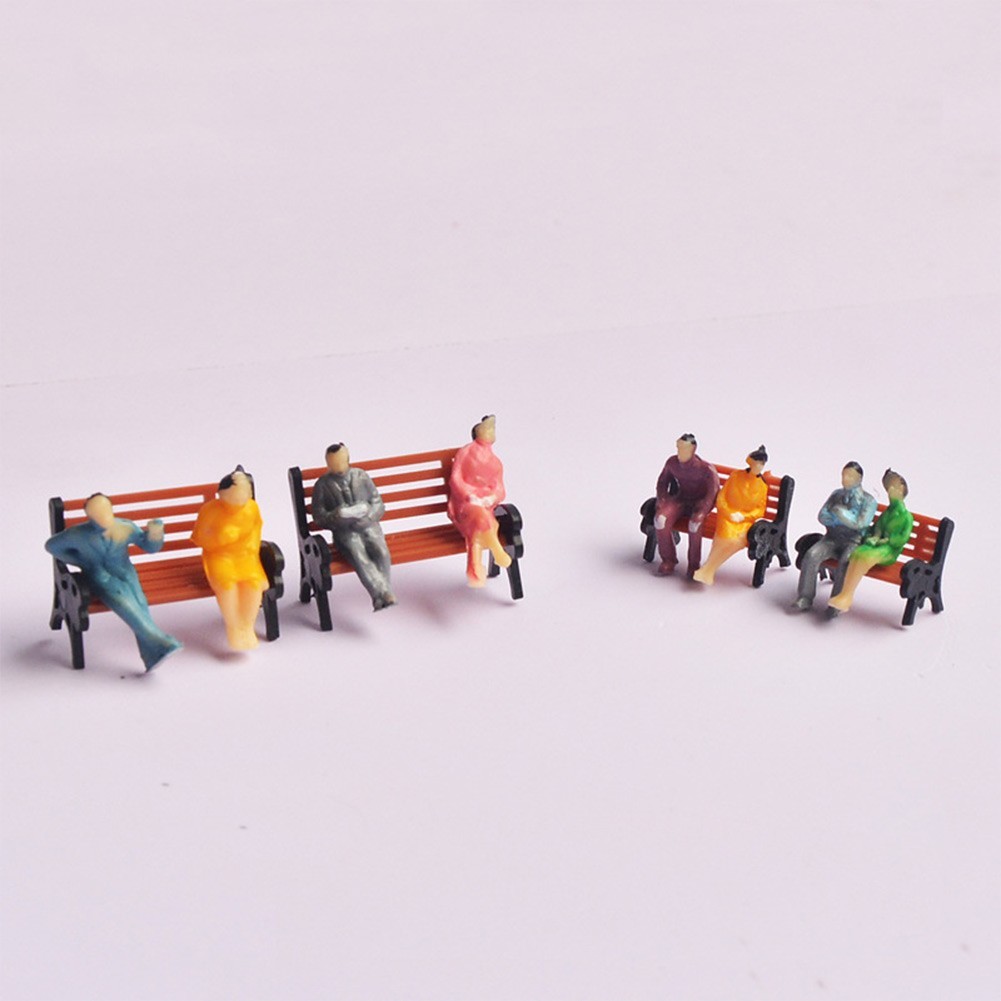 100pcs 1:100 Scale Sitting Painted Figures Model People Passengers All Seated