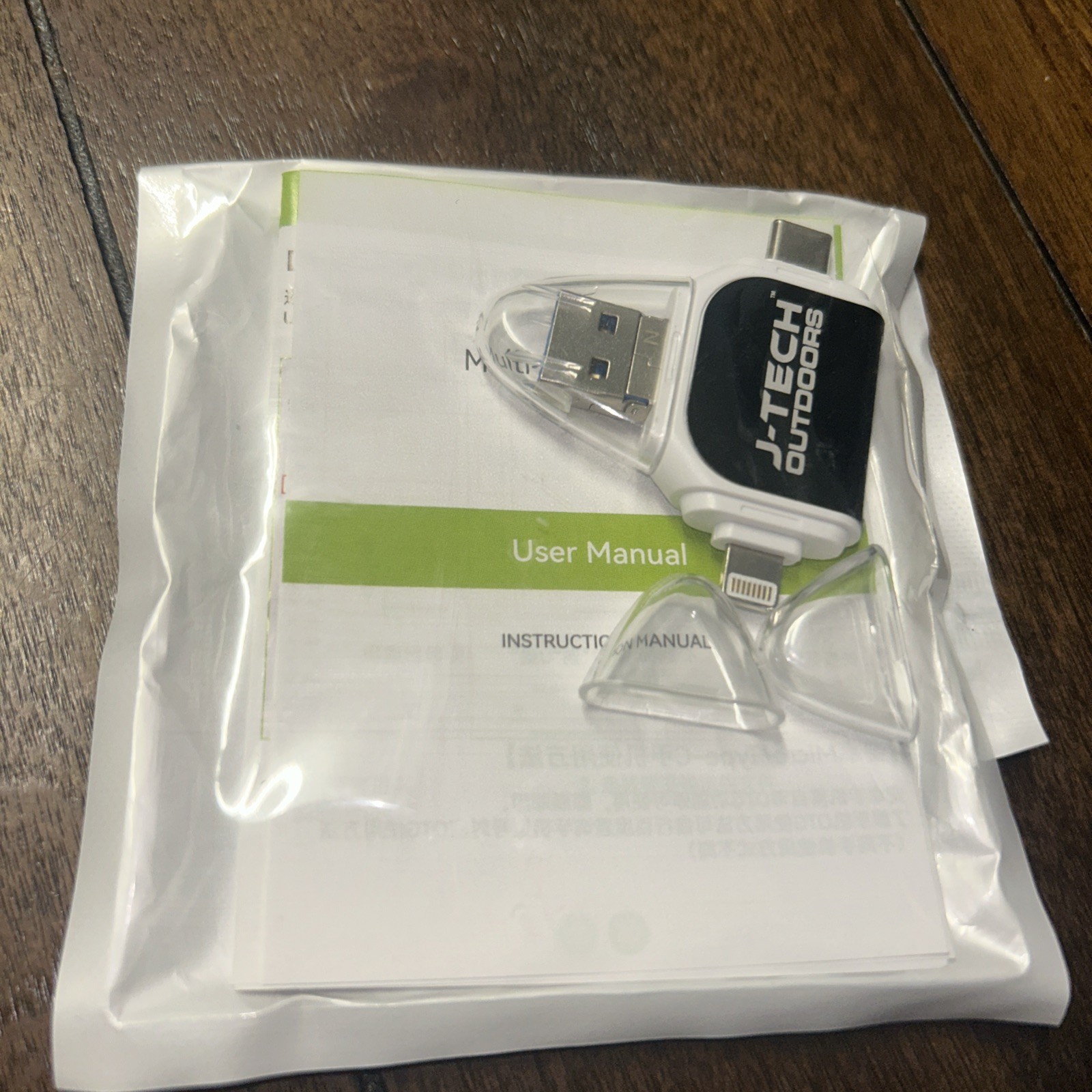 J-TECH OUTDOORS SD/Micro SD Card Reader Compatible with iPhone + Android + PC