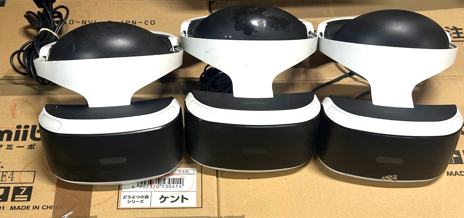 AS IS Lot of 3 Sony PlayStation VR PS4 VR Headset ONLY UNTESTED FOR PARTS REPAIR