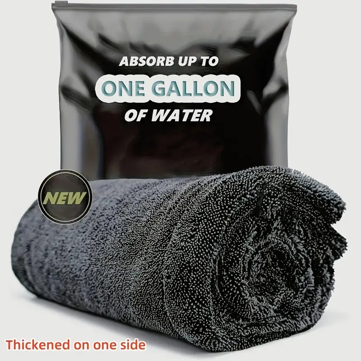 Dark Gray Microfiber Car Towel Large Absorbent Car Wash Cleaning Cloth