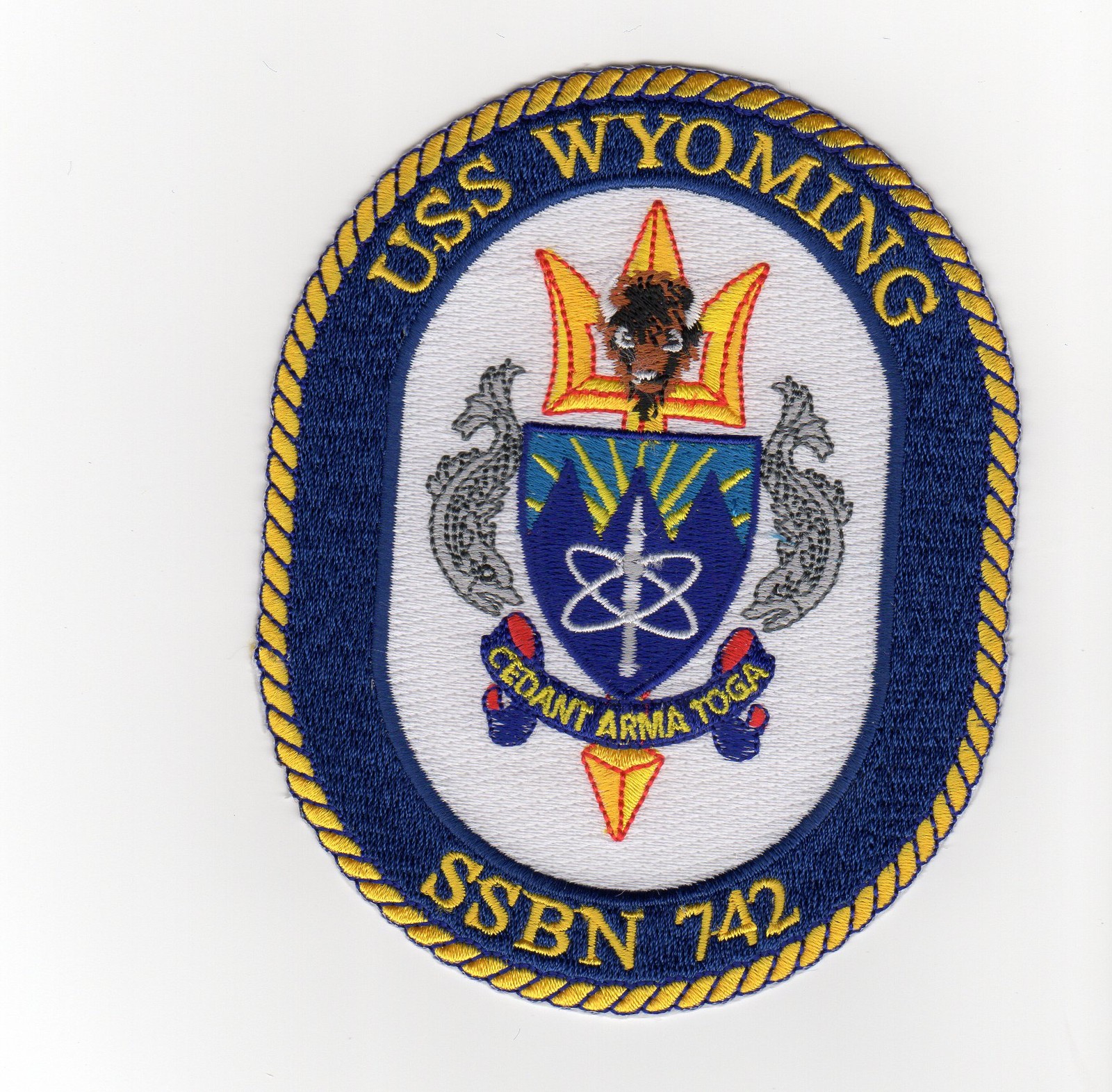USS Wyoming SSBN 742 Crest BC Patch Cat No C7024