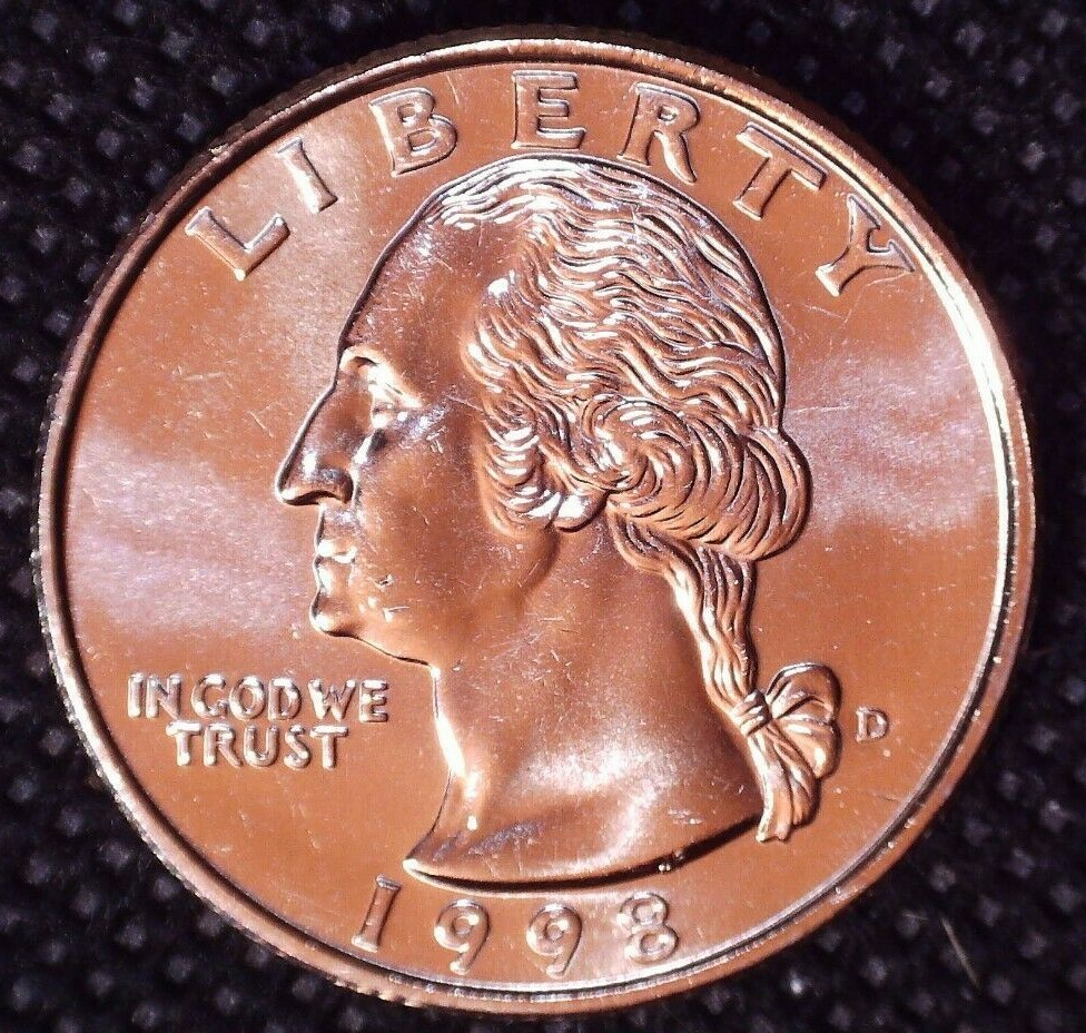 1998-D Washington Quarter 25(C) Uncirculated BU Last Year Eagle