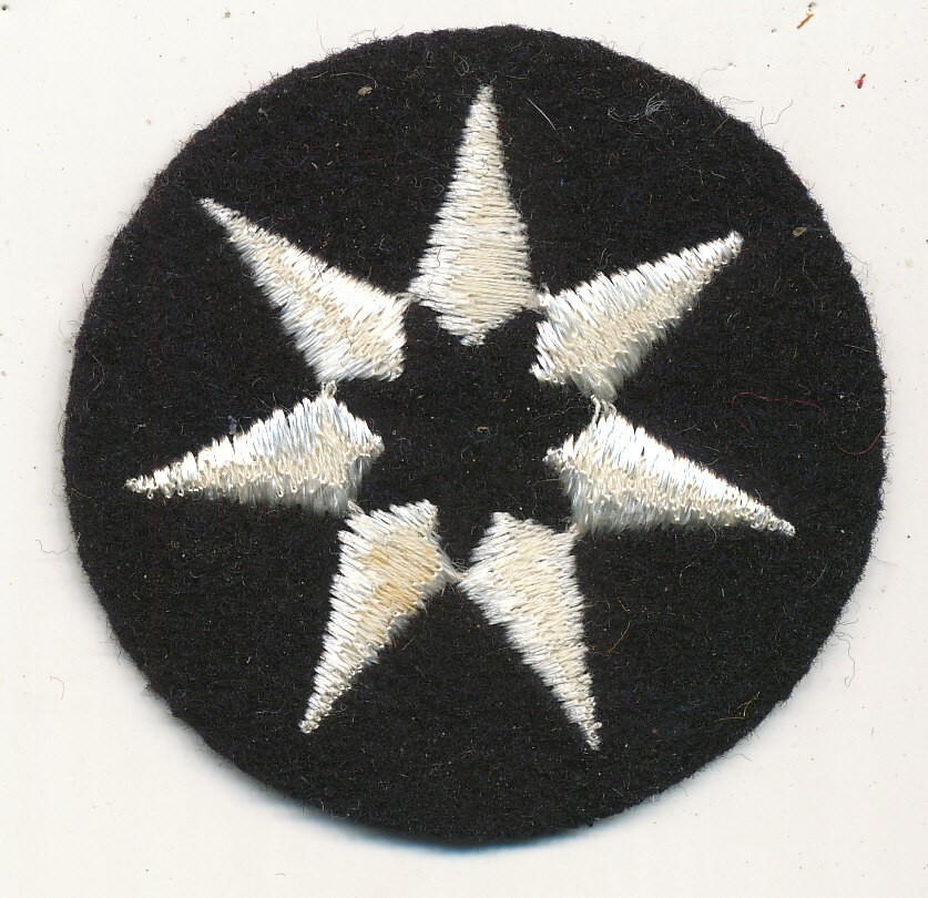 7th Service Command patch Officer's Version wool felt star WWII make
