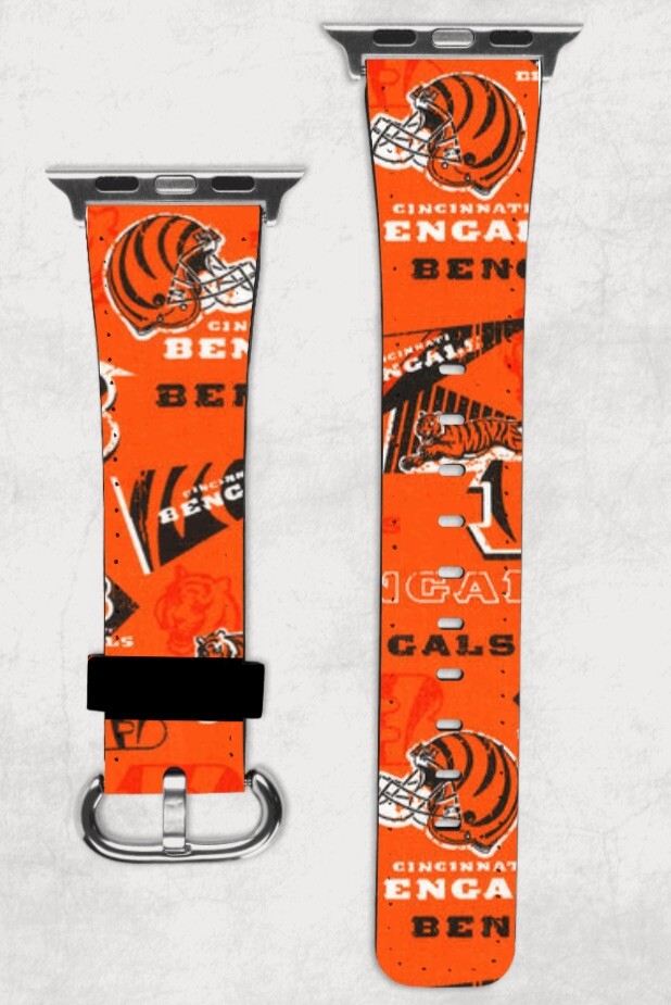 Cincinnati Bengals Apple Watch Band NEW 38/40/41 & 42/44/45 NFL Football