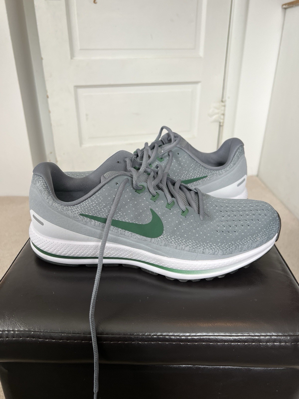 Nike Zoom Vomero 13 Men's Running Shoes Gray Green 11.5 Breathable Mesh