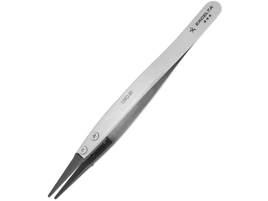 Excelta 159D-RT - Tweezers, Replaceable Carbon Fiber, 0.06'x0.015' Tip,