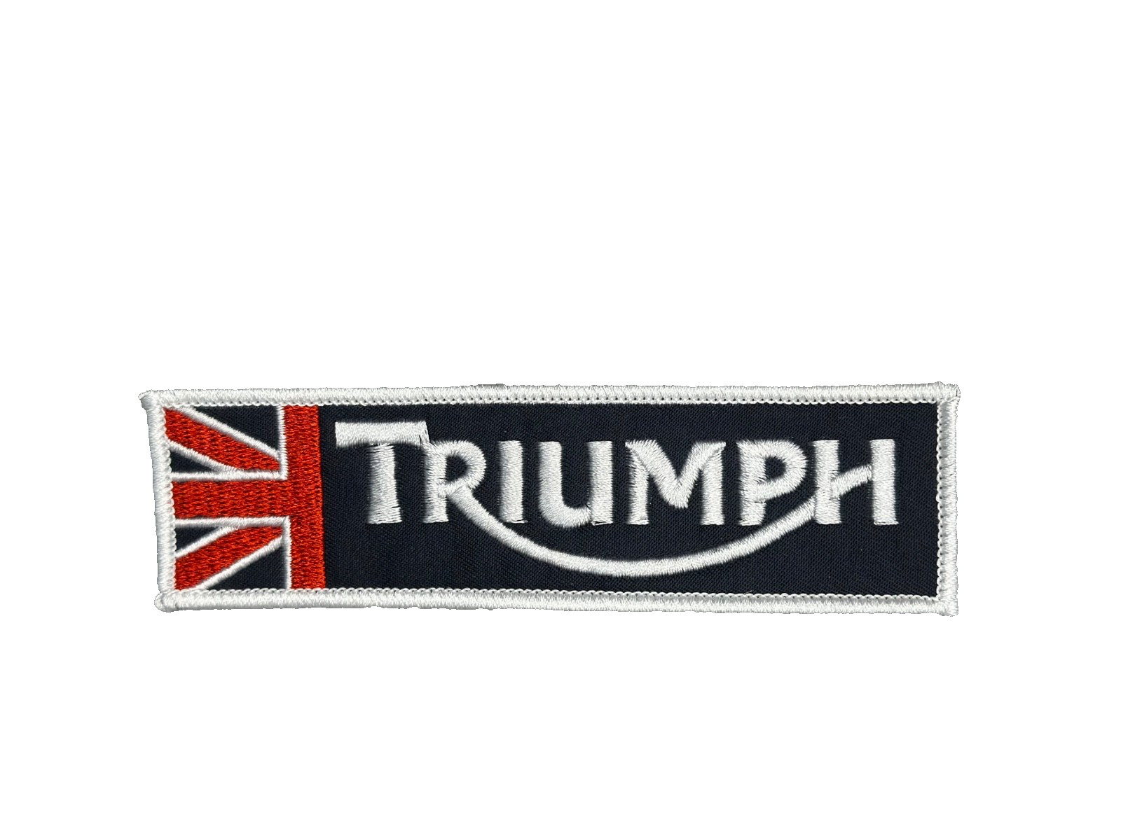 STUNNING VINTAGE STYLE TRIUMPH EMBROIDERED IRON-ON FLAG PATCH...RARE COLOR COMBO