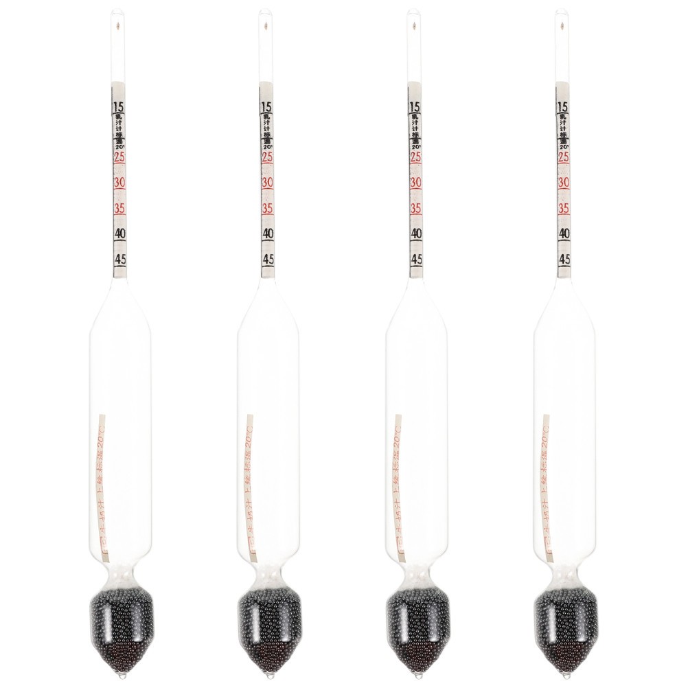 4 Pcs Dairy Density Meter Laboratory Testing Hydrometer Instrument