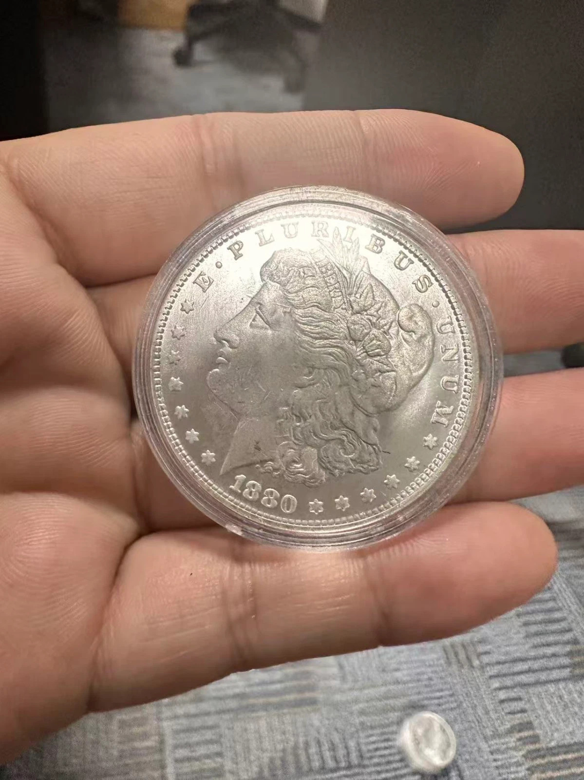 1880-S Vintage 90% Silver Liberty Head Morgan Dollar SF Mint Coin