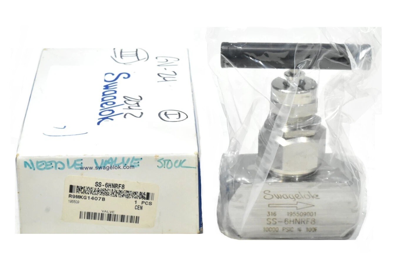 Swagelok SS-6HNRF8 Stainless Steel Union-Bonnet Needle Valve Female 1/2" NPT