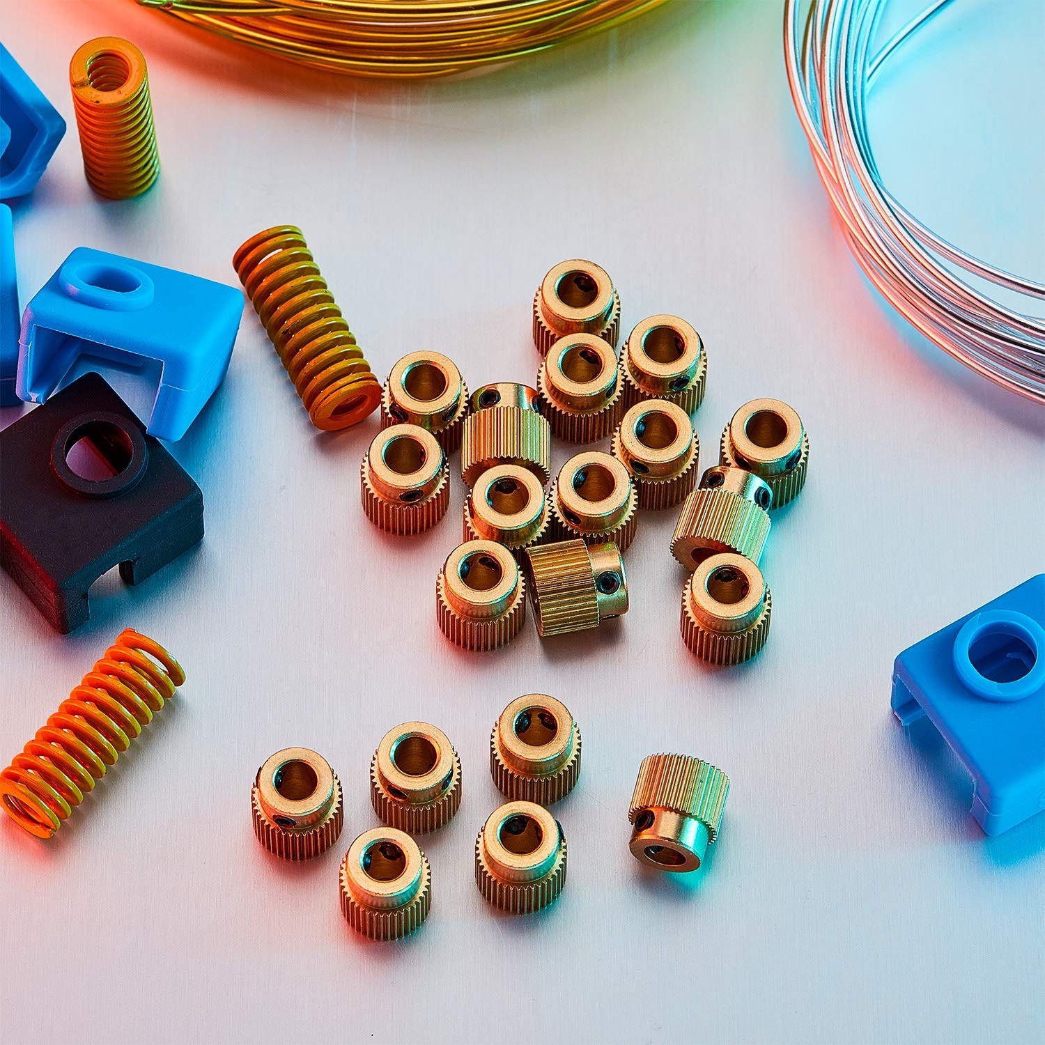 10 Pack Compact 40 Teeth Brass Extruder Gears - Boost 3D Print Performance