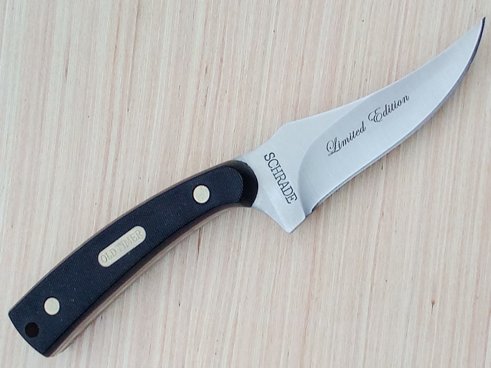 Schrade Old Timer Sharpfinger w/ Sheath Limited Edition Brown Sawcut delrin