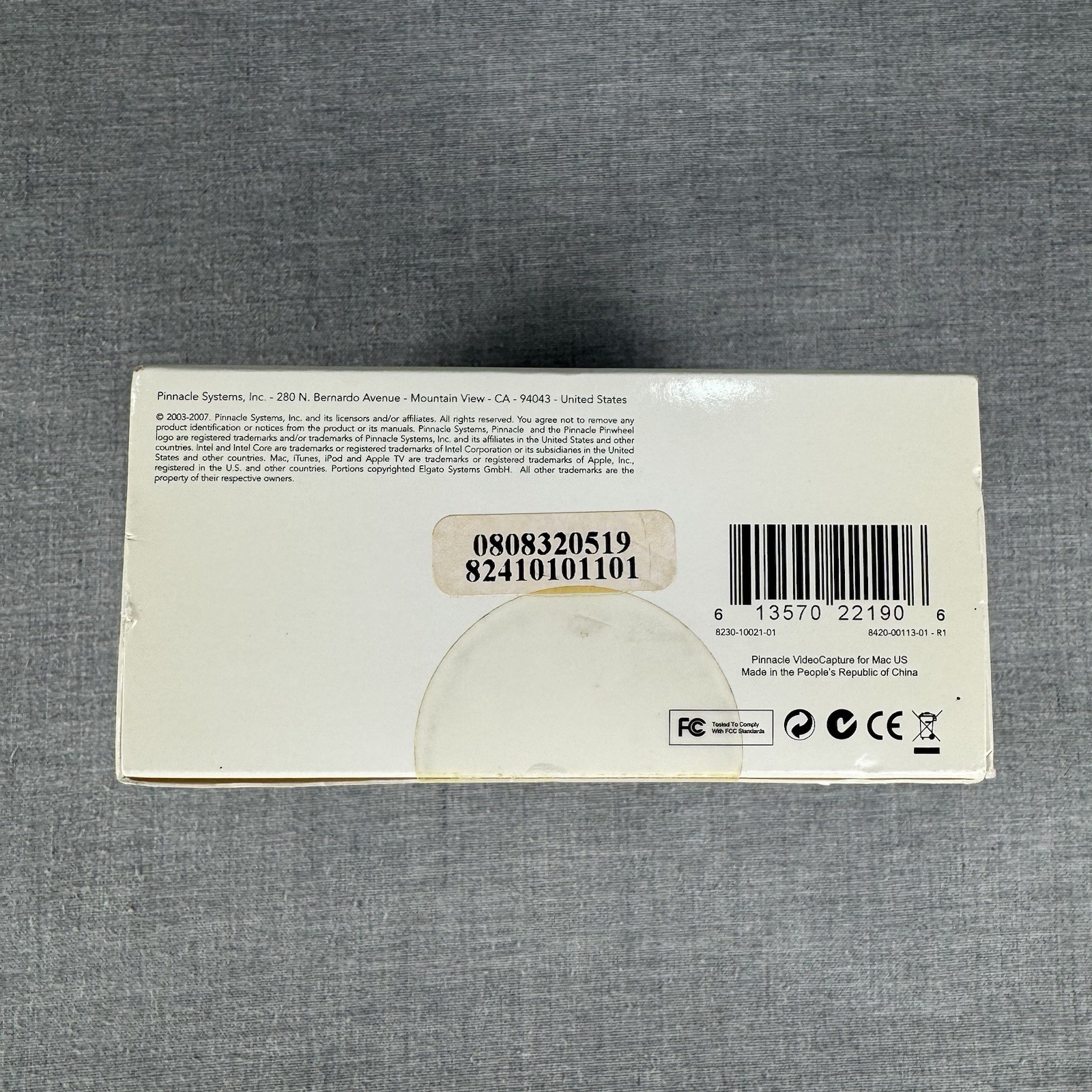 Pinnacle Video Capture for MAC USB with Box New Sealed