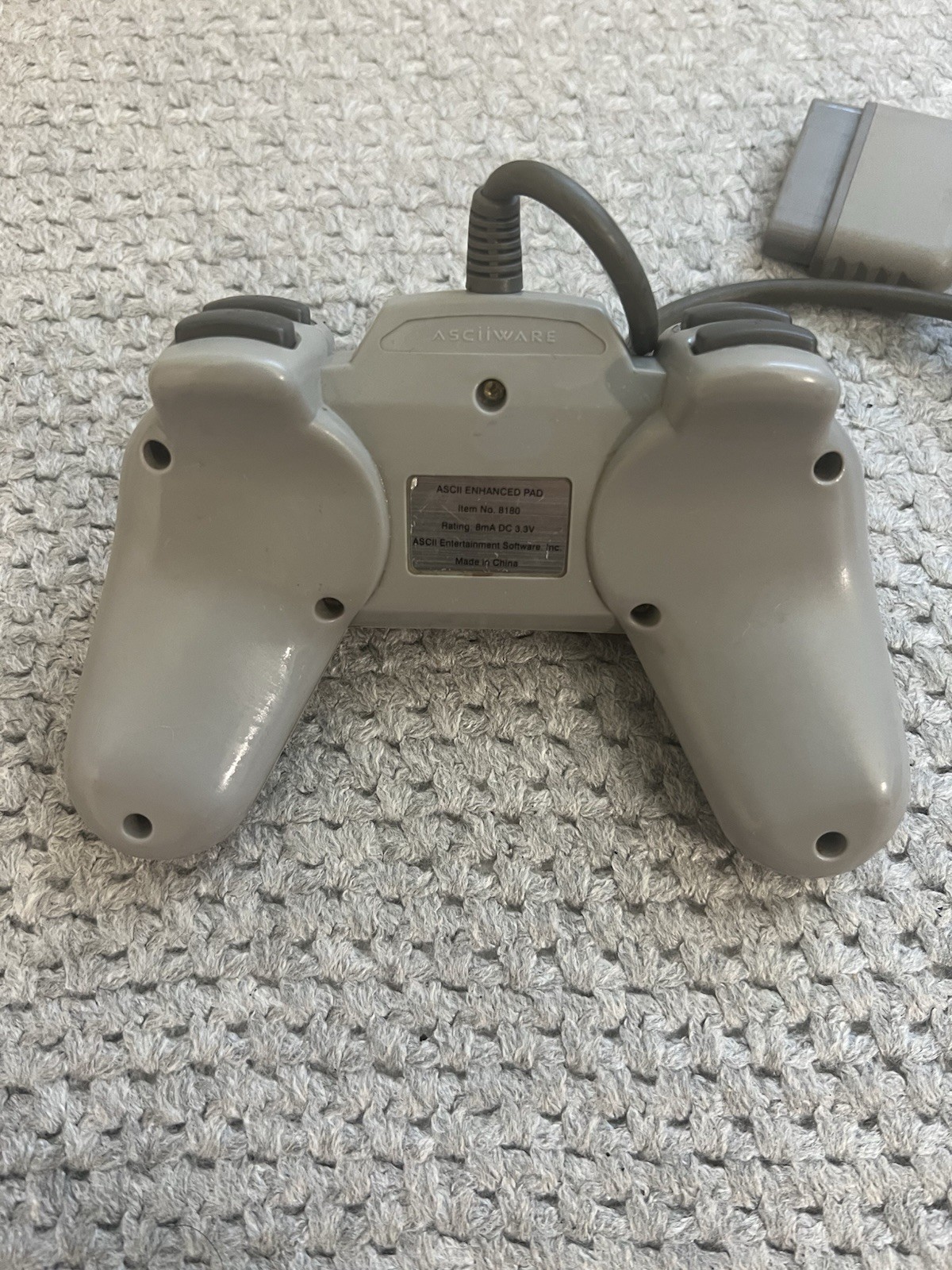 Sony Playstion 1 ASCIIWARE Enhanced Pad Controller for PS1 Wired Gray Untested