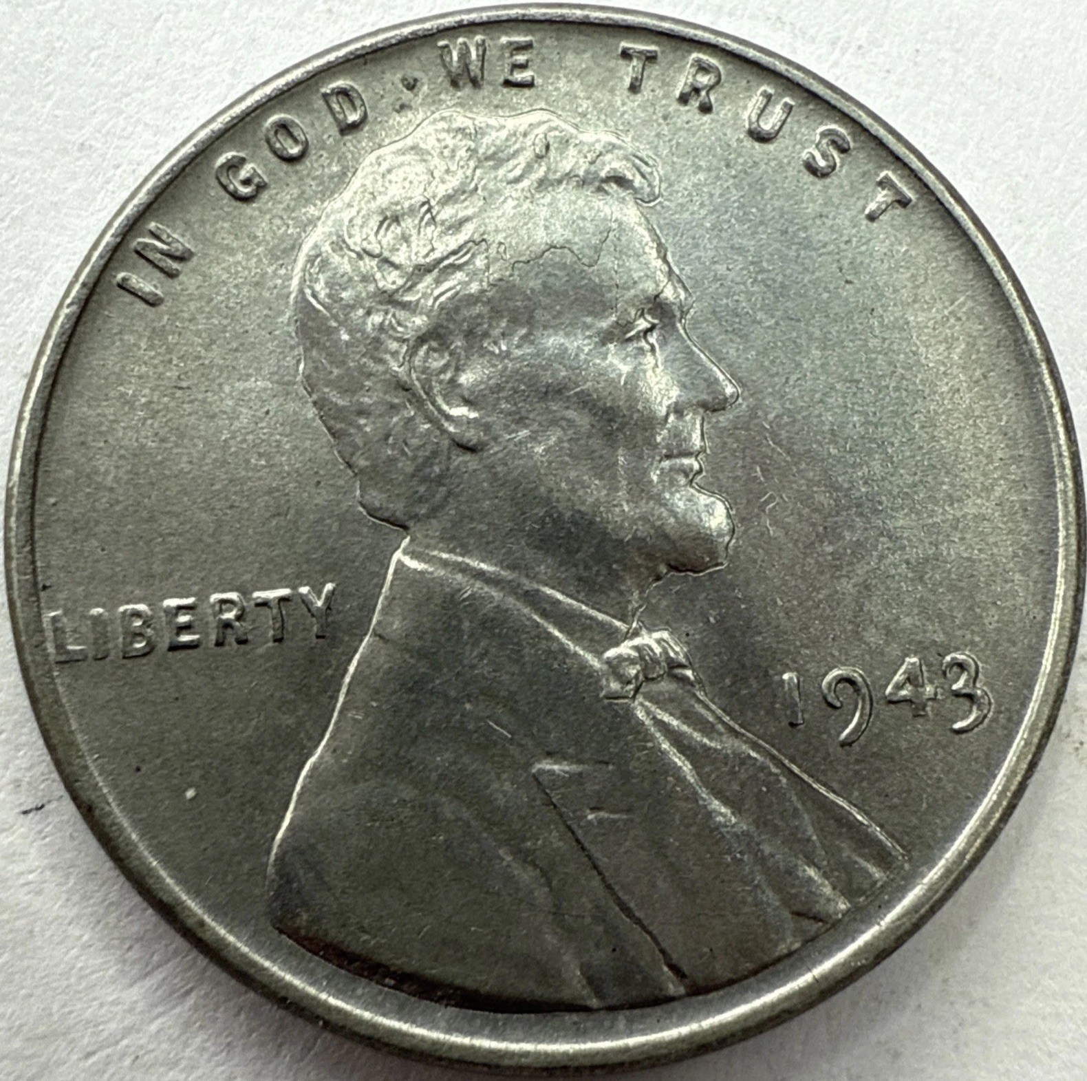 1943 Lincoln Wartime Steel Wheat Cent Exact Coin Imaged #LWC3462