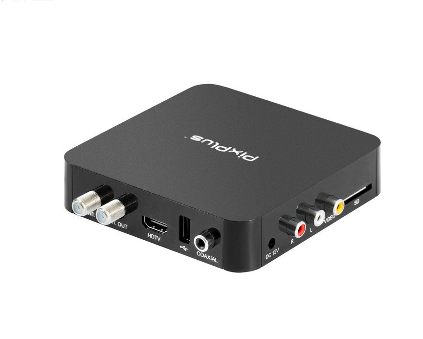 PixPlus Digital TV Converter Box Bundle w/DVR & 64GB Built-In Memory