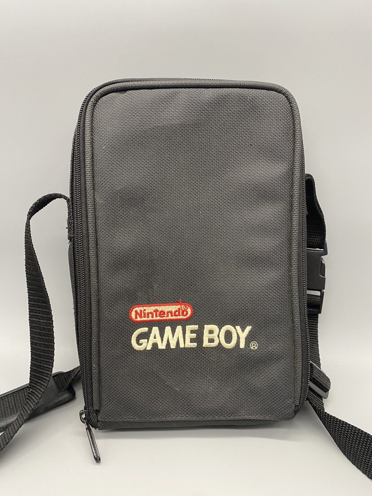 OEM Nintendo Game Boy Black Nylon Carrying Case w/ Shoulder Strap Pouch