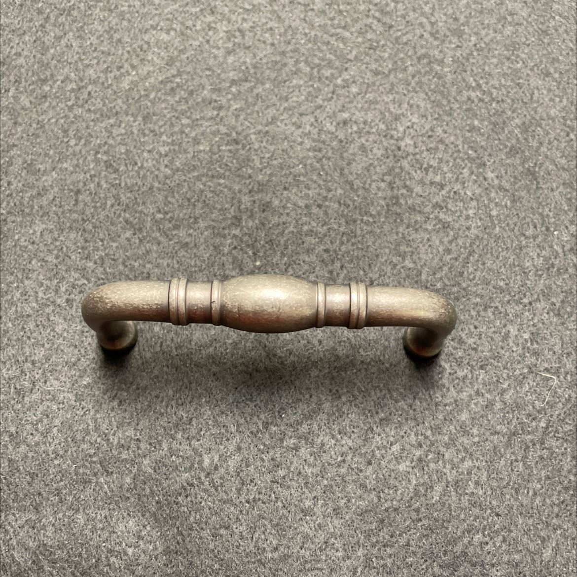 3"  Turned Center Pull Tumbled Pewter