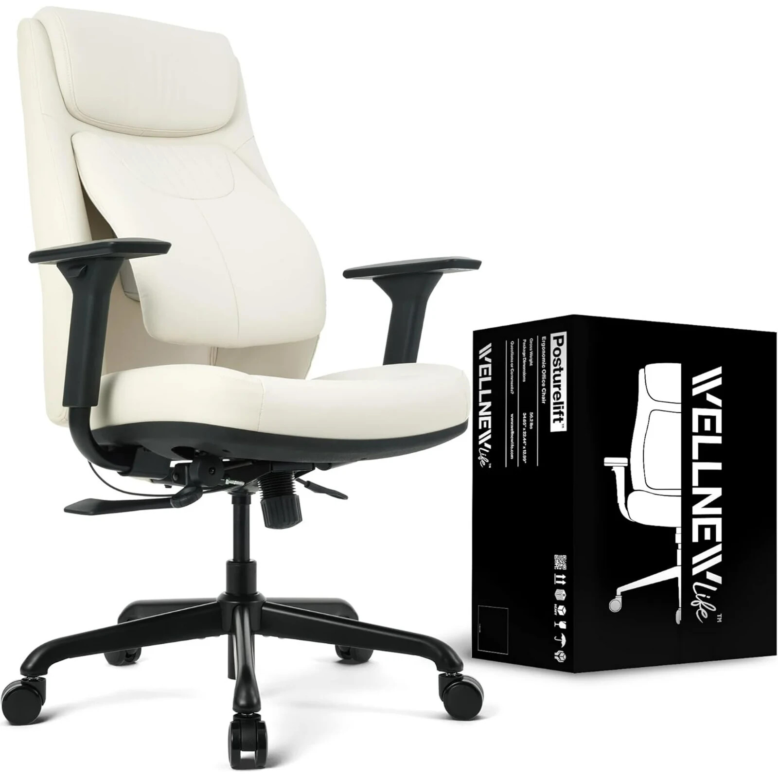 WELLNEWLIFE Posturelift Ergonomic Office Chair WNO-0002BL – WHITE