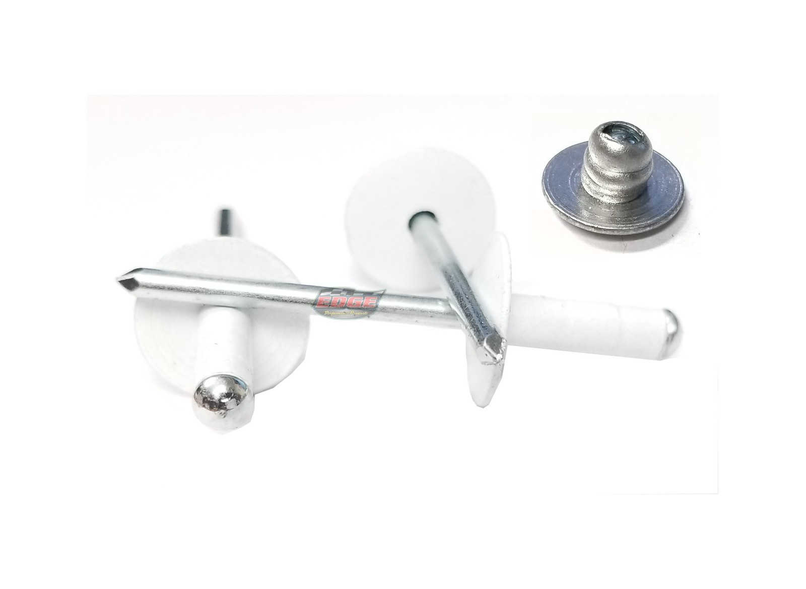 White 3/16" Aluminum Large Head with Steel Mandrel Multi Grip Pop Rivets Fast...