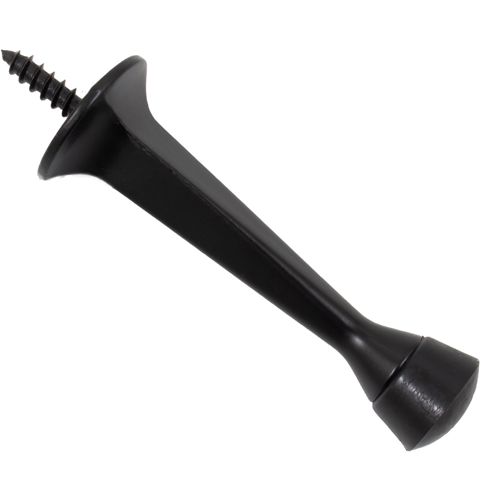 Standard-Duty Solid Door Stop, 3 Inches, Matte Black by Stone Harbor Hardware