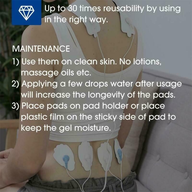 20Pcs Large Snap On Replacement Pads For Electrode TENS Unit & Pulse Massager