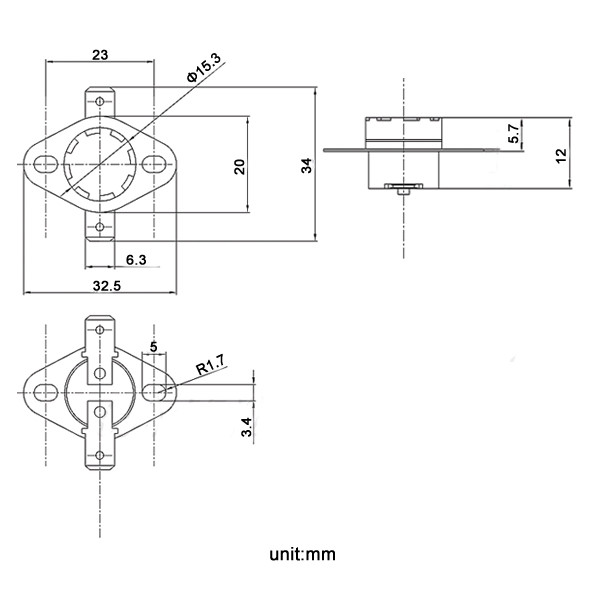 5 × Temperature Switch Thermostat 50°C Degrees Celsius NC Normal Close KSD301