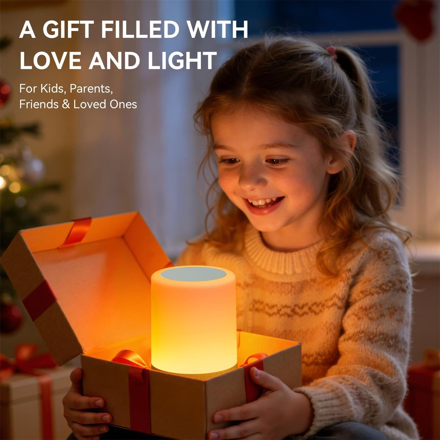LED Night Light Bedside Lamp Touch and Remote Control Dimmable Tabletop 13 Color