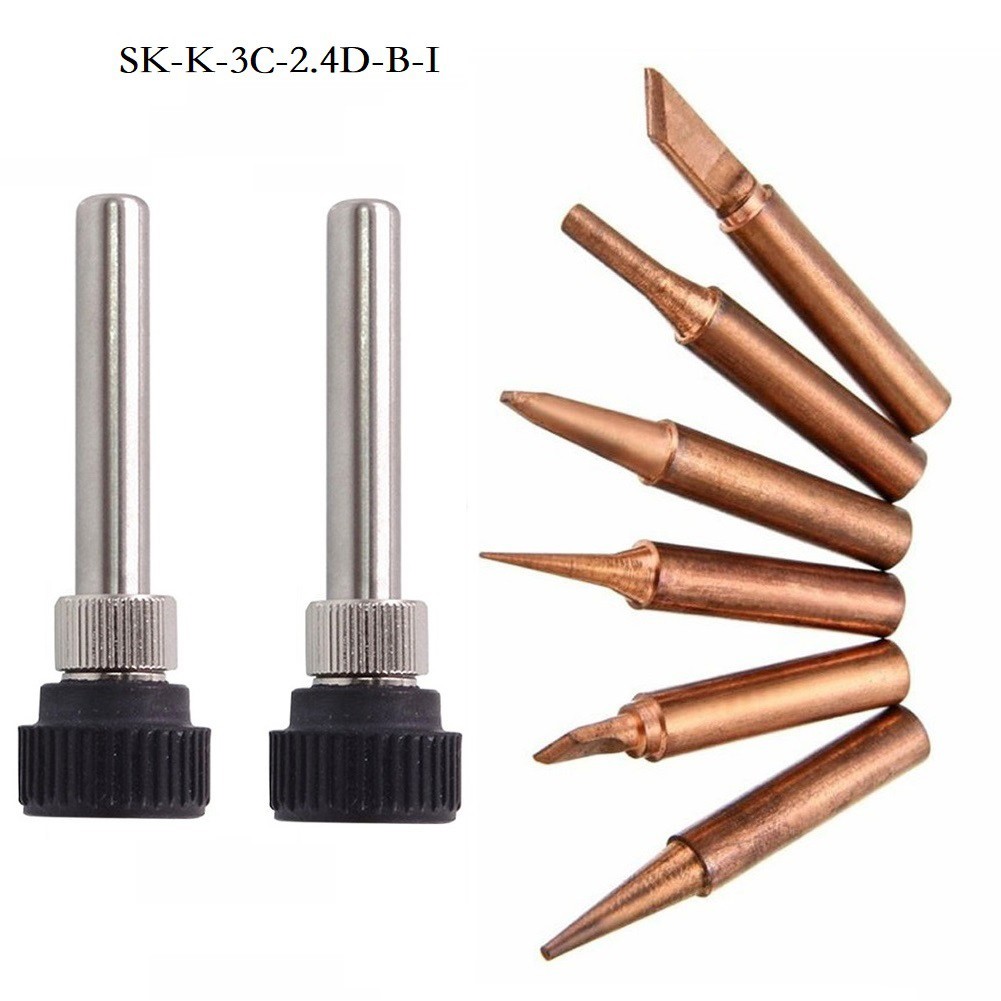 Soldering Tips Kit Suitable For 936 937 938 969 With Handle Adapter Set