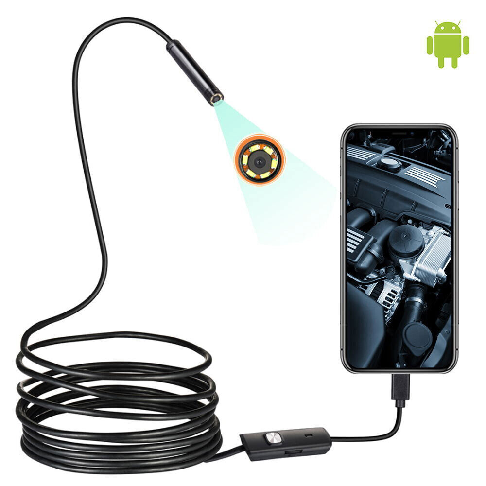 USB LED Endoscope 7.0mm Waterproof Endoscope Inspection Camera For Android PC 2m