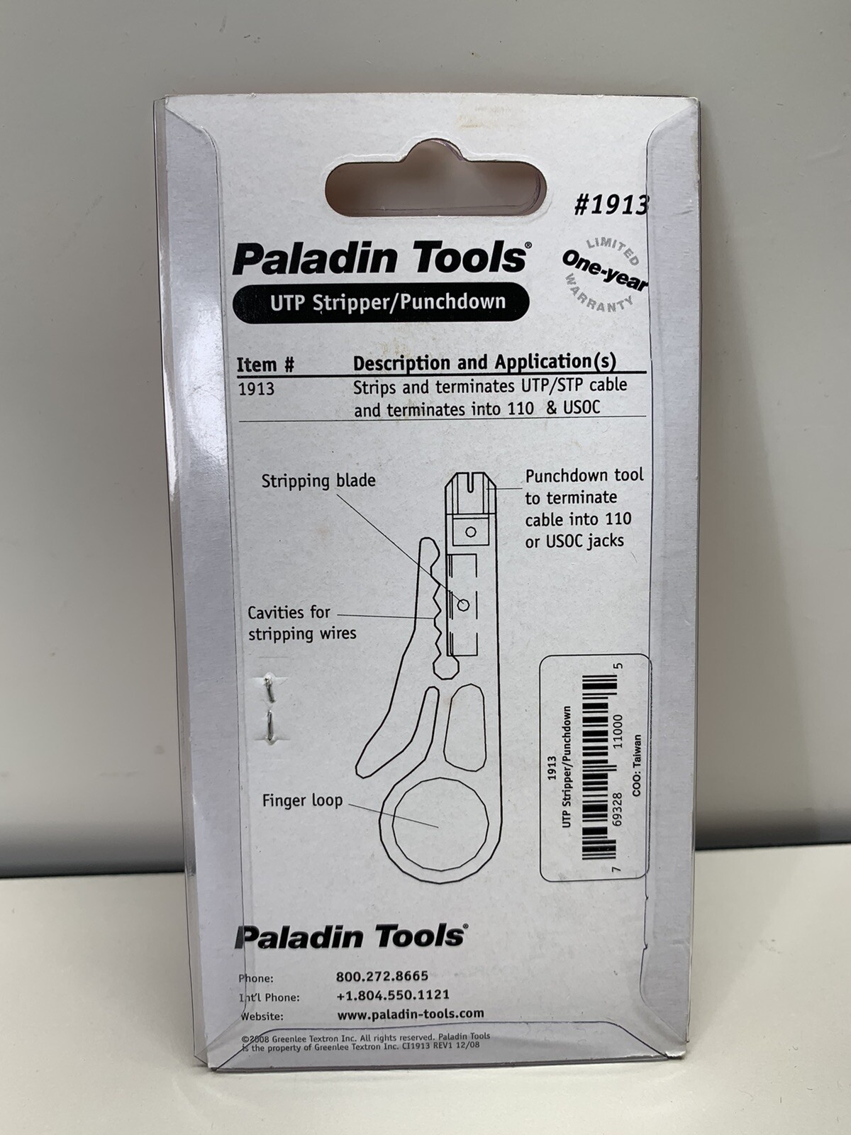 Paladin Tools Utp Stripper Punchdown 1913