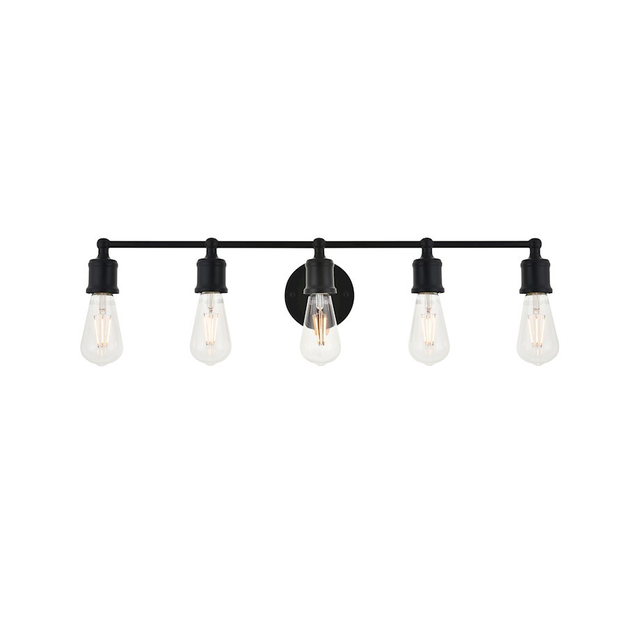 Living District Serif 5 Light Wall Sconce, Black - LD4028W29BK