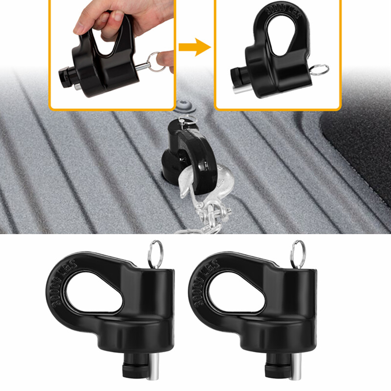 Puck System Gooseneck Safety Chain Anchors For F250/ F350/ F450 Super Duty 13-24