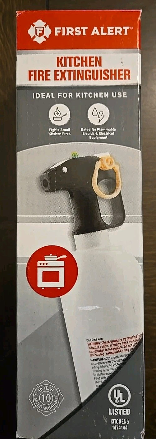 🌟NEW🌟 First Alert Kitchen Fire Extinguisher ( 1474144 Kitchen UL Rated 5-B-C