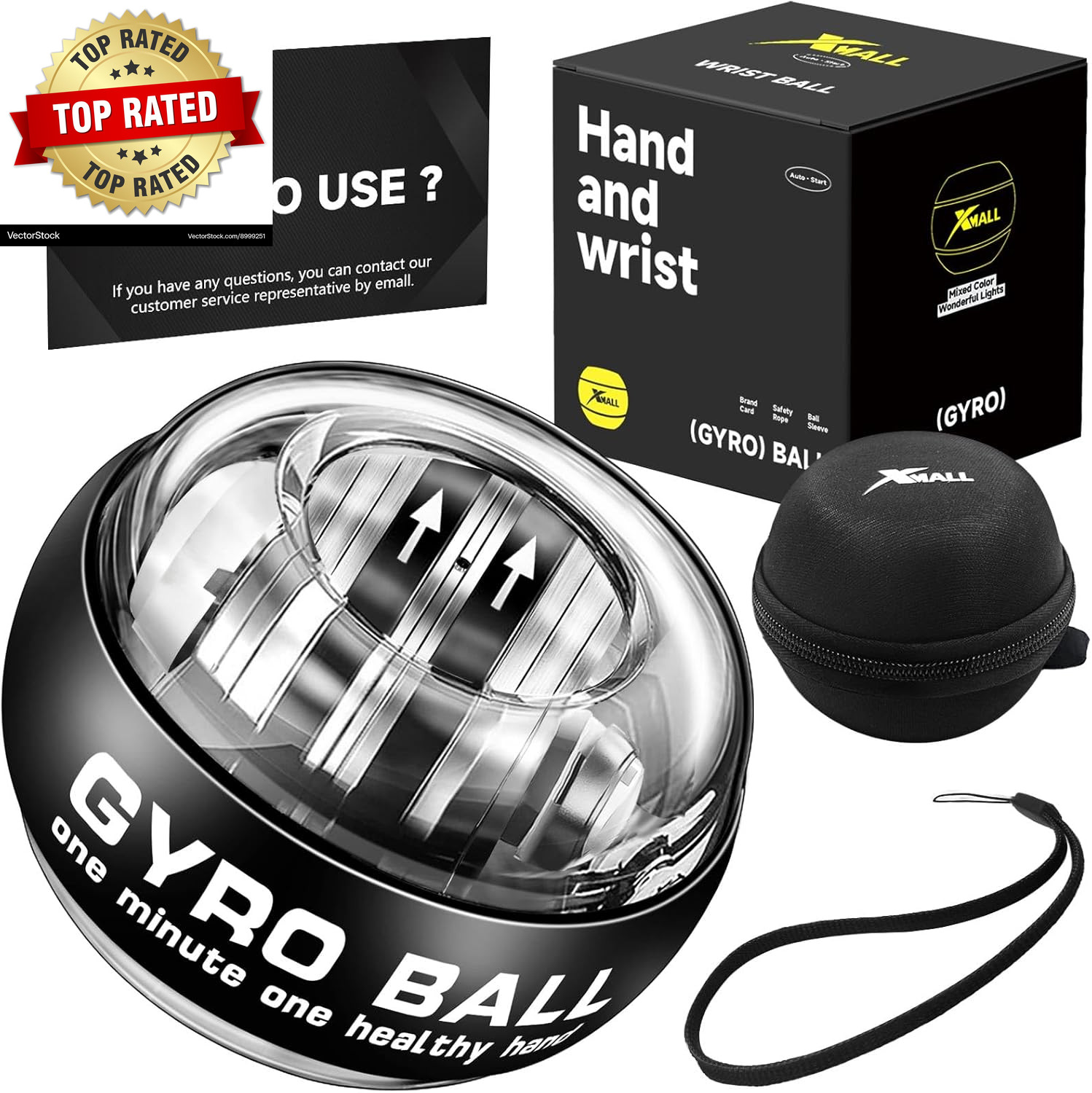 Torque Ball Hand Exerciser, Grip Strength Trainer, Forearm Strengthener
