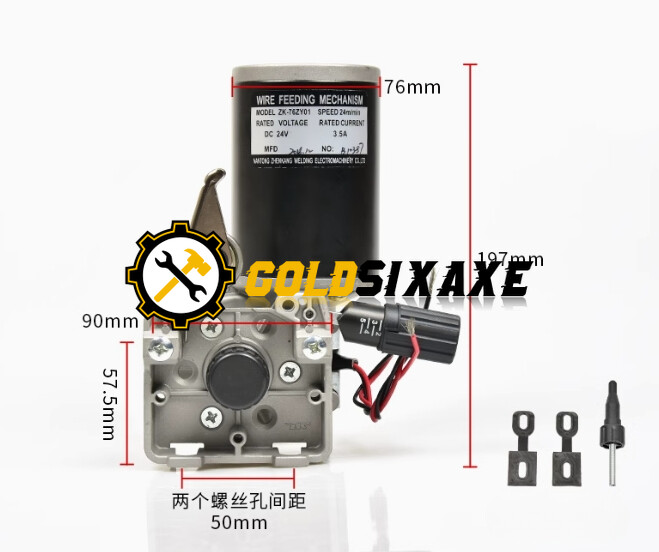 1Pcs ZK-76ZY01 DC24V single drive wire feeding motor with bracket#Free shipping