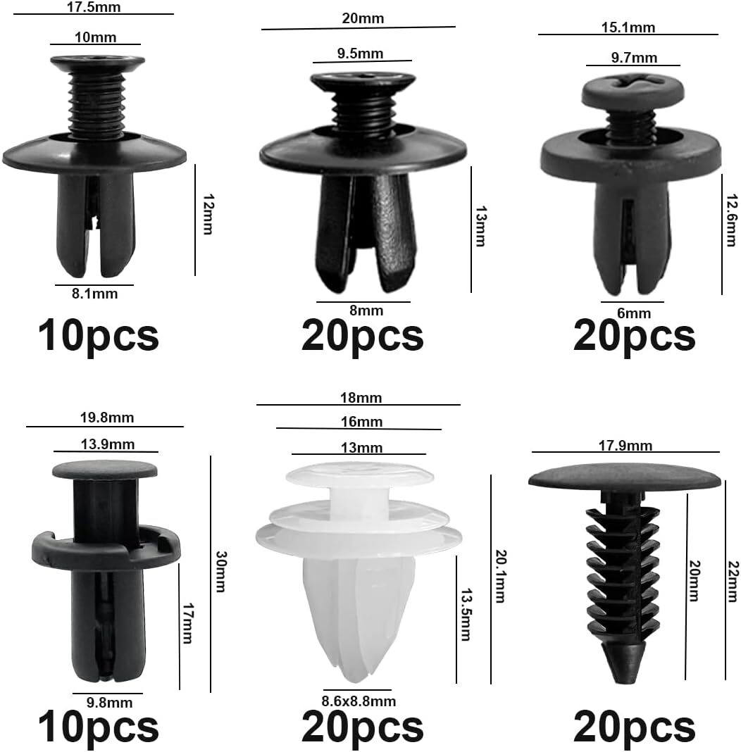 For Dodge RAM Fixing Fastener Kit Bumper Fender Liner Push Retainer Clips 100XUS