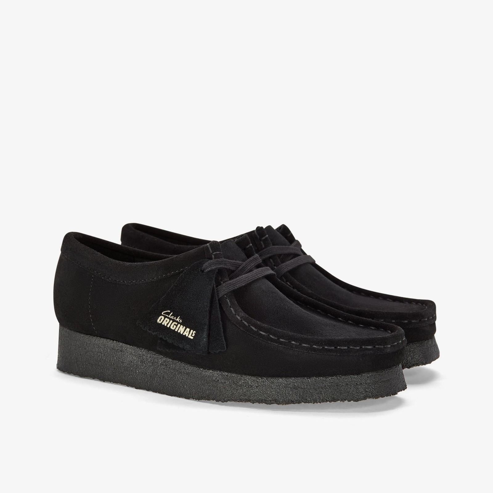 Clarks Originals Wallabee Low Men's Black Suede Moccasin Moc Shoes 26155519 NEW