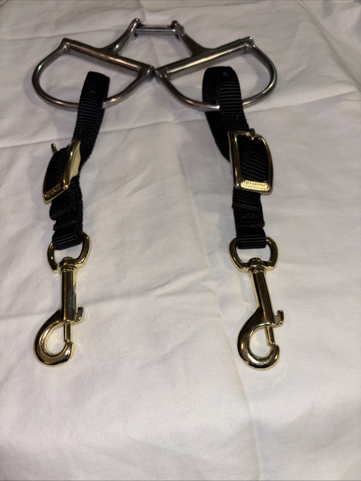 Horse Bit French link d-ring Heavy  stainless steel smooth W/attachment