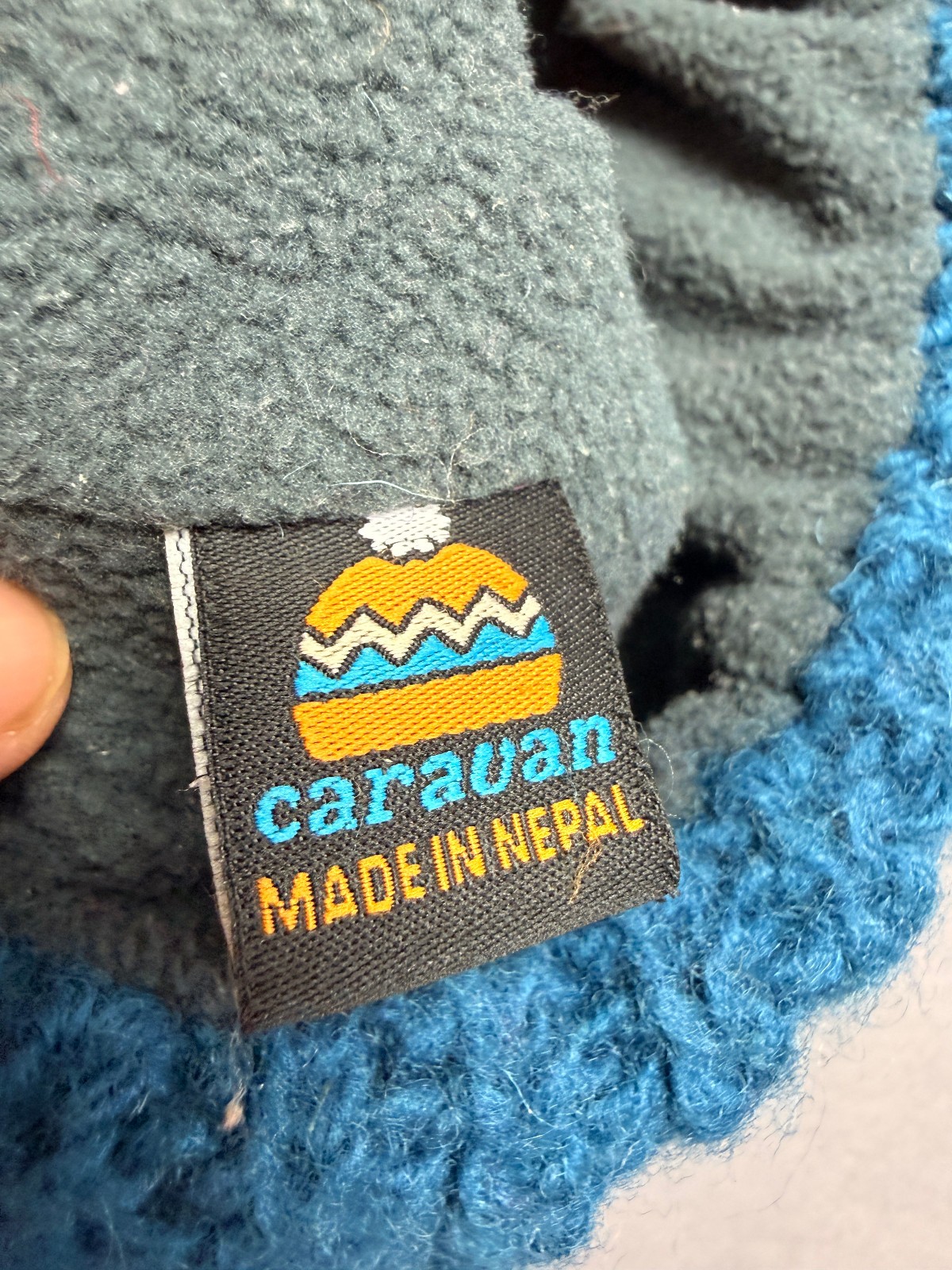 caravan Wool Hand Knit Beanie Hat Pom Pom Nepal
