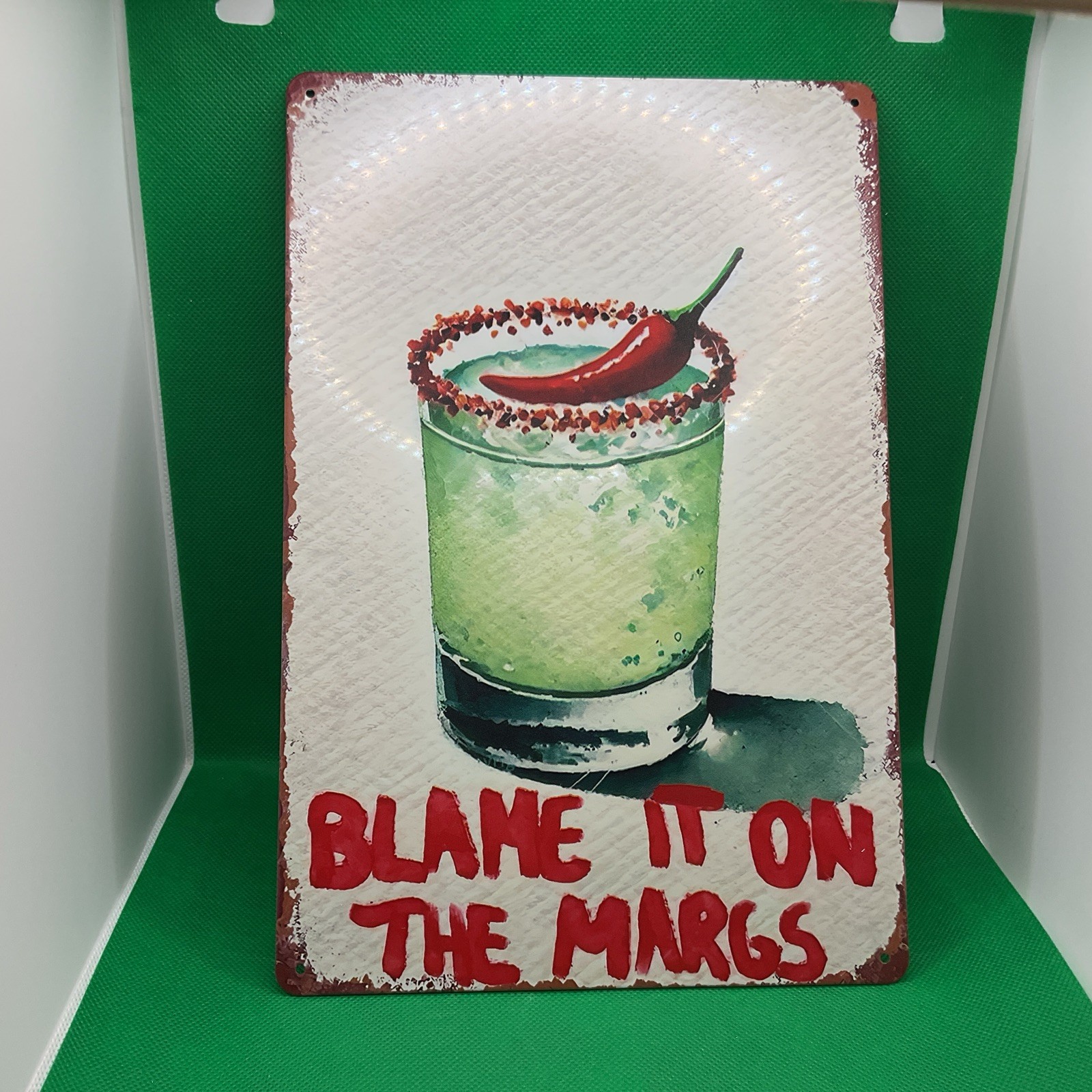 “Blame It On The Margs”-Metal Sign for Bar/Man Cave/Garage/Game Room