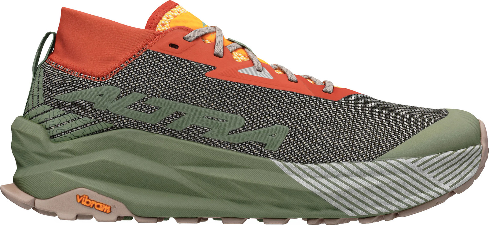 Altra Olympus 275 Mens Trail Running Shoes Green Offroad Cushioned All-Terrain