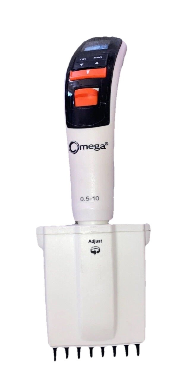 Argos Omega Eight-Channel Electronic Pipette 0.5 - 10 ul with Charger 24501-30