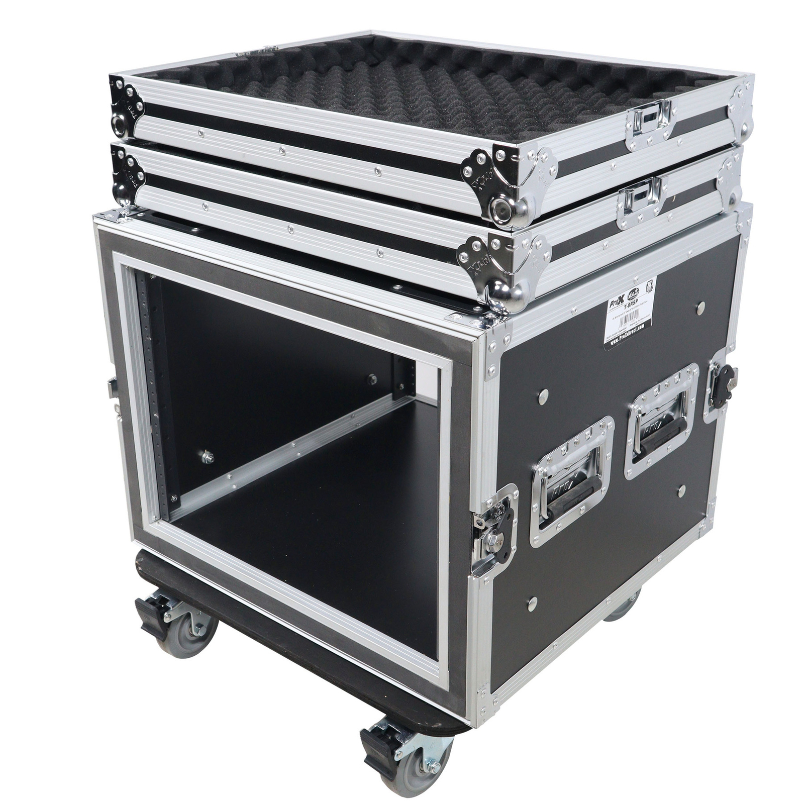 ProX T-8RSP ATA Flight Case For Amp Rack Mount w/8U Space 18" Depth Shockproof