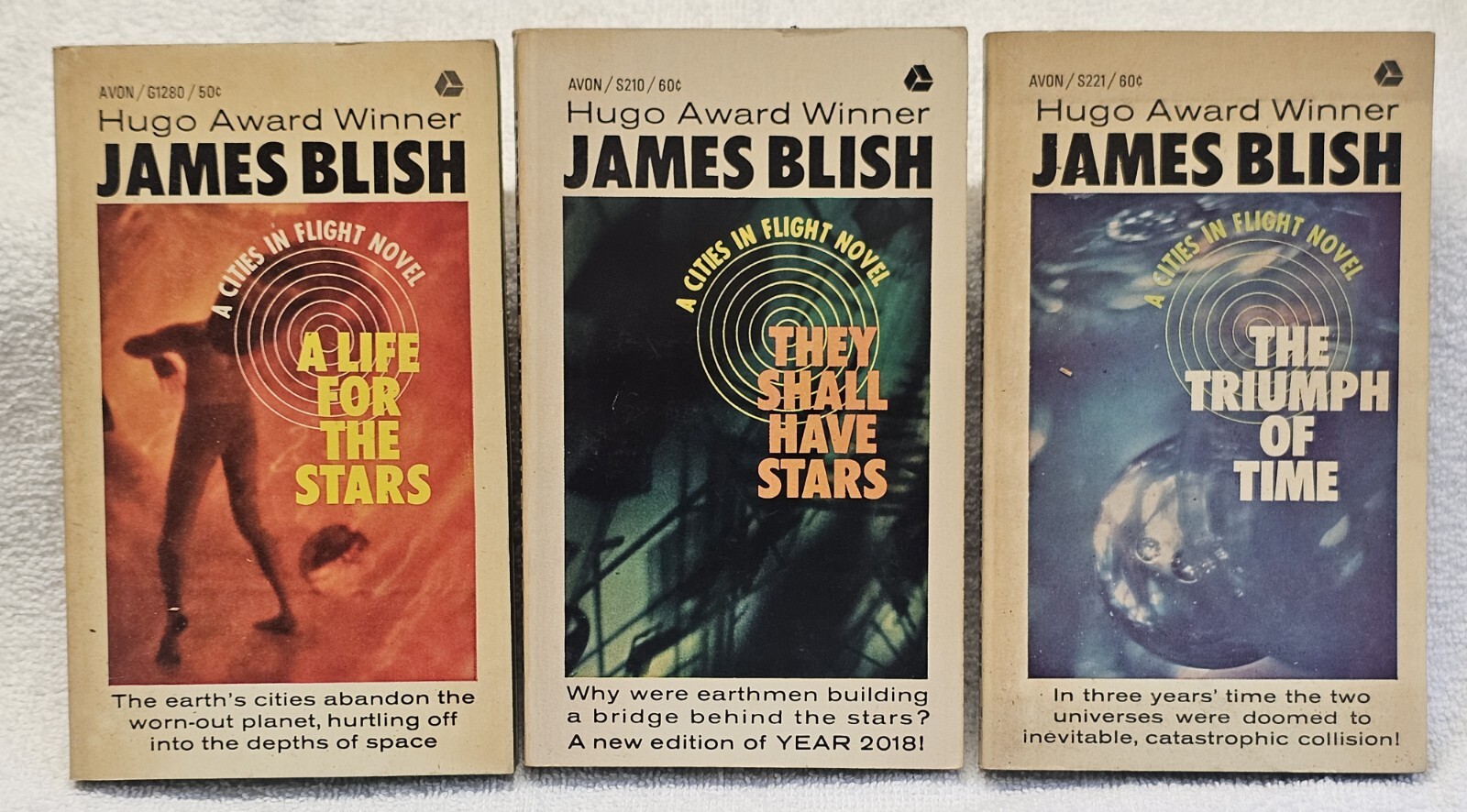 Lot of 3 Vintage 1960's James Blish Sci-Fi Paperback Novels A Life For The Stars